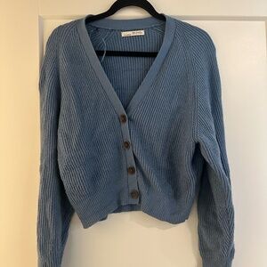 Pull&Bear Blue Cardigan Size S